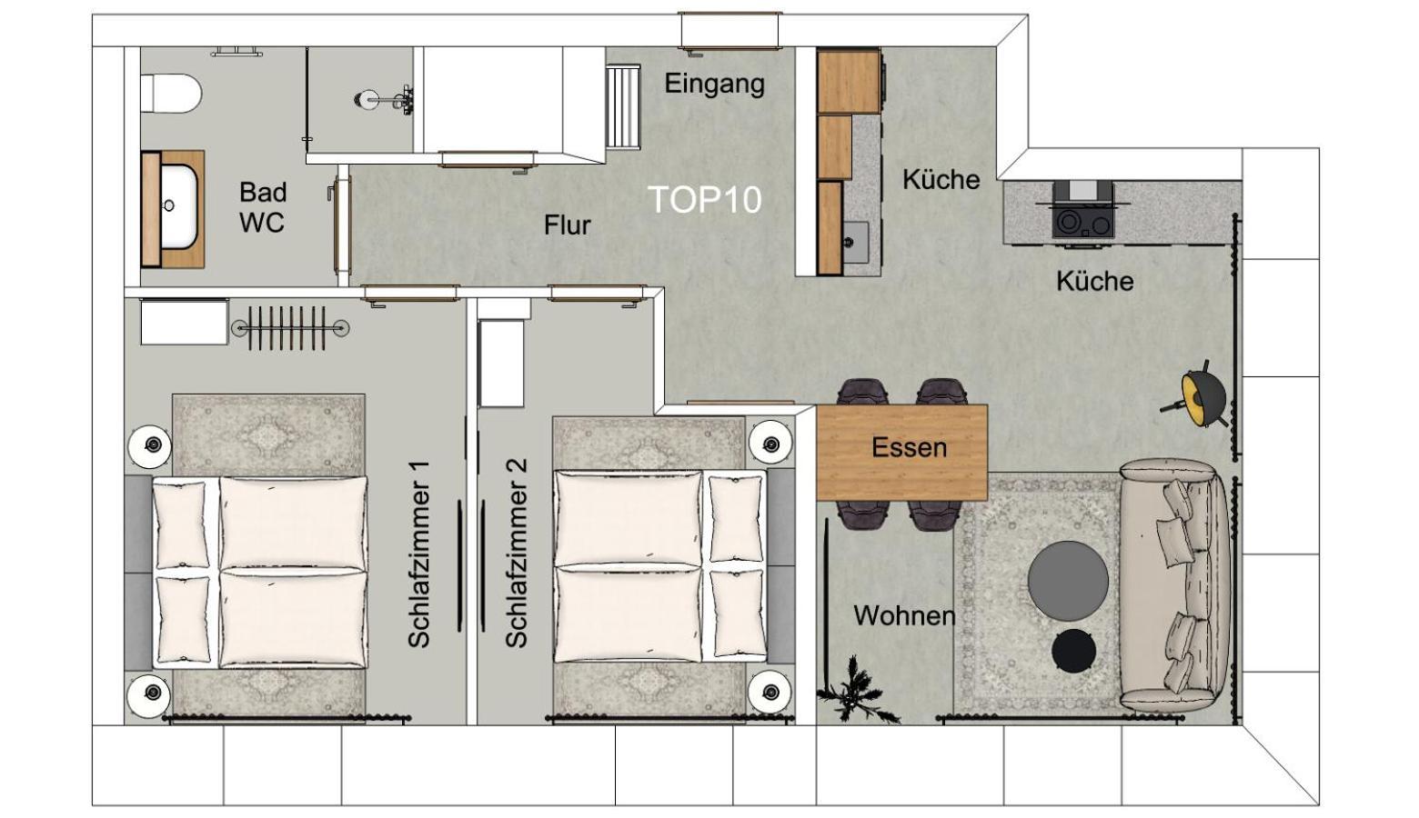 Ferienwohnung Waterfront - Urbane Eleganz Am Bachufer Villach Exterior foto